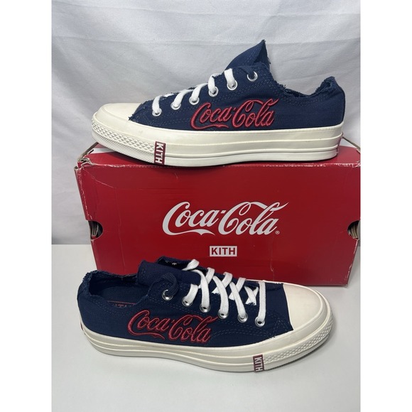 Converse Kith x Coca-Cola Blue  White and Red Size 8 Men 10 Women unisex - Picture 1 of 16